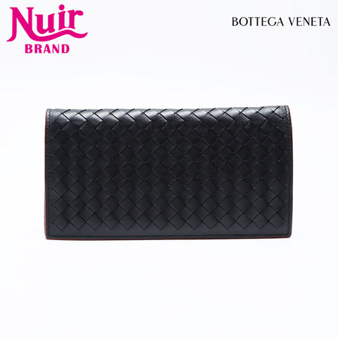 BOTTEGAVENETA INTRECCIATO Purse Bifold Wallet black WS21741