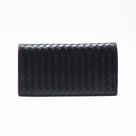 BOTTEGAVENETA INTRECCIATO Purse Bifold Wallet black WS21741