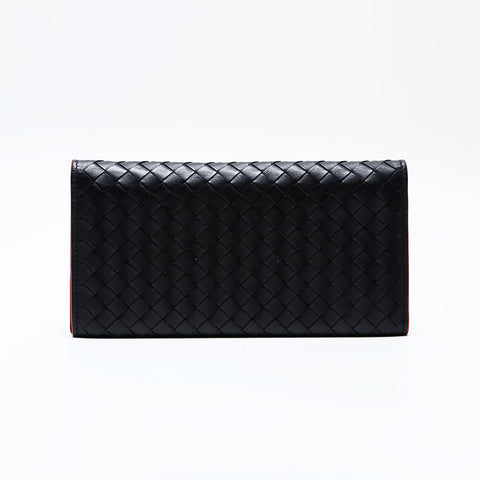 BOTTEGAVENETA INTRECCIATO Purse Bifold Wallet black WS21741