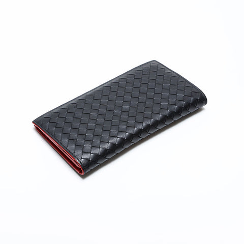 BOTTEGAVENETA INTRECCIATO Purse Bifold Wallet black WS21741