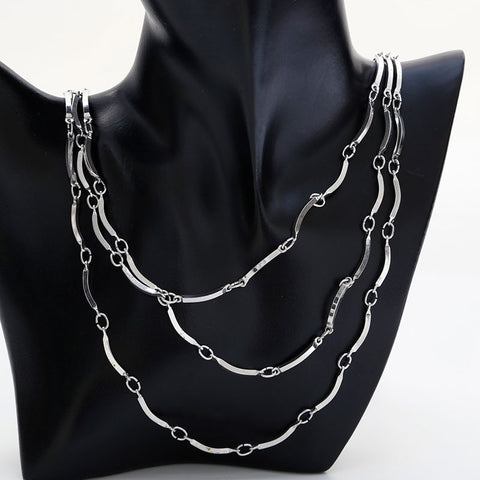 YVES SAINT LAURENT Chain 3 consecutive Necklace Silver WS21743