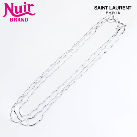 YVES SAINT LAURENT Chain 3 consecutive Necklace Silver WS21743