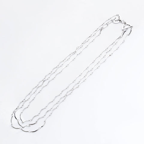 YVES SAINT LAURENT Chain 3 consecutive Necklace Silver WS21743