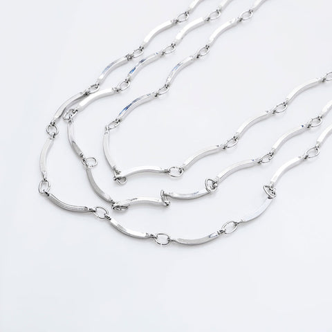 YVES SAINT LAURENT Chain 3 consecutive Necklace Silver WS21743