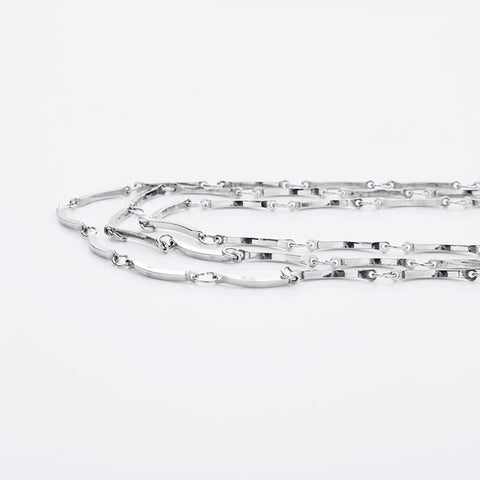 YVES SAINT LAURENT Chain 3 consecutive Necklace Silver WS21743