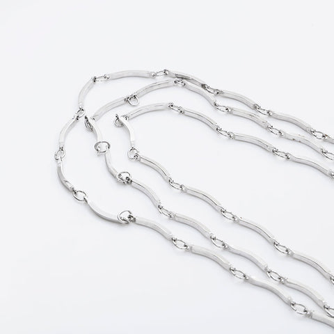YVES SAINT LAURENT Chain 3 consecutive Necklace Silver WS21743