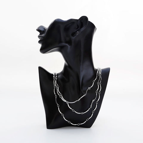 YVES SAINT LAURENT Chain 3 consecutive Necklace Silver WS21743