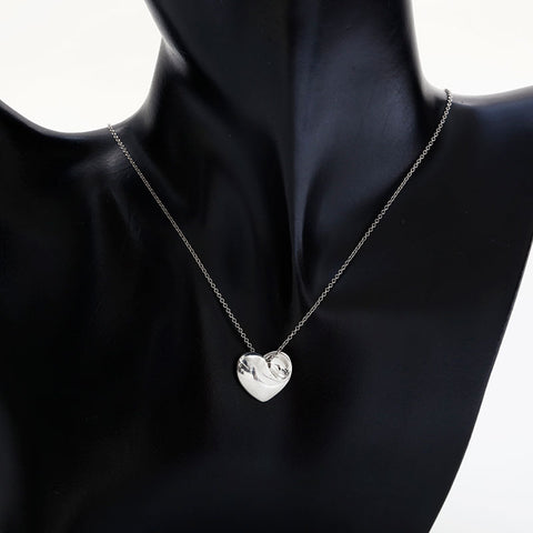 TIFFANY&Co. Heart Hold 925 Necklace Silver WS21747