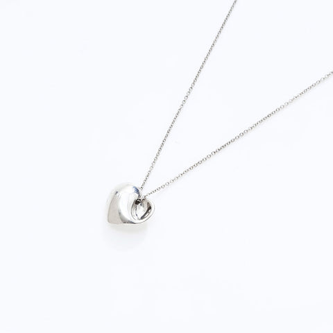 TIFFANY&Co. Heart Hold 925 Necklace Silver WS21747