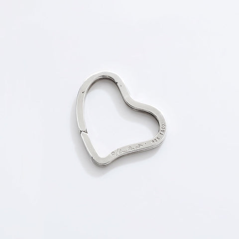 TIFFANY&Co. Open Heart Carabiner 925 key ring Silver WS21748
