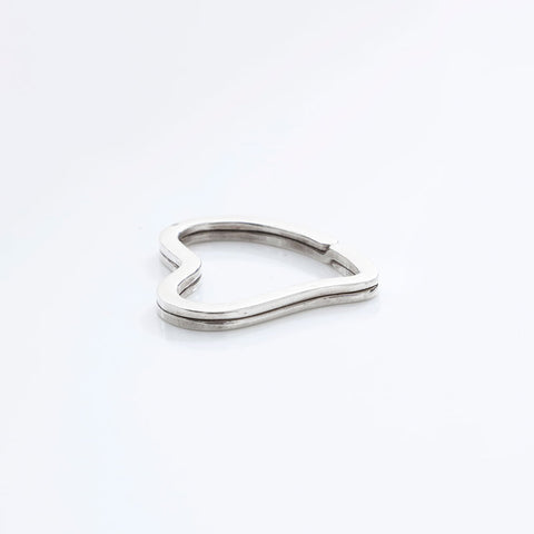 TIFFANY&Co. Open Heart Carabiner 925 key ring Silver WS21748