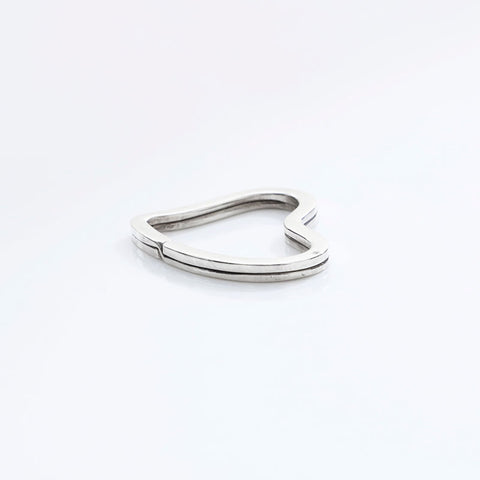 TIFFANY&Co. Open Heart Carabiner 925 key ring Silver WS21748