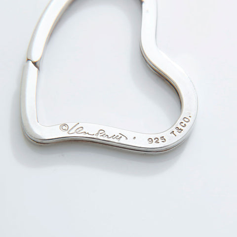 TIFFANY&Co. Open Heart Carabiner 925 key ring Silver WS21748