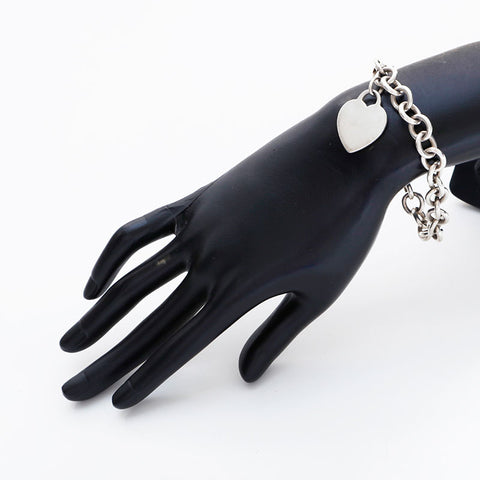 TIFFANY&Co. Return to 925 Heart Chain 925 bracelet Silver WS21752