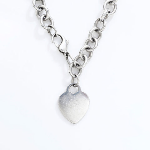 TIFFANY&Co. Return to 925 Heart Chain 925 bracelet Silver WS21752