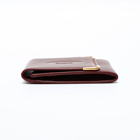 CARTIER Leather Must Do Coin case Red WS21754