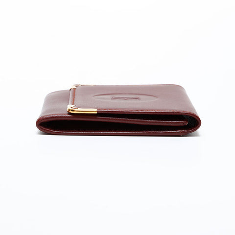CARTIER Leather Must Do Coin case Red WS21754