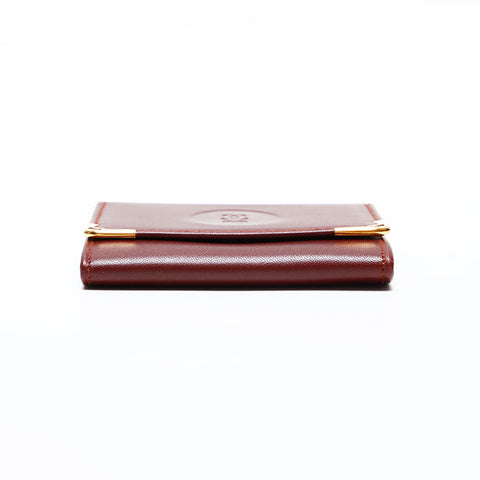 CARTIER Leather Must Do Coin case Red WS21754