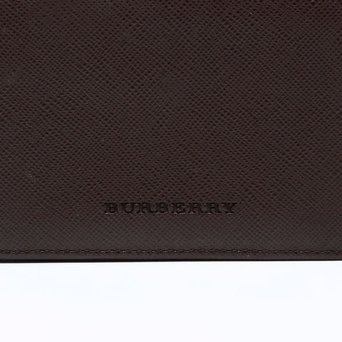 BURBERRY Leather Business Card Holder Card Case Brown WS21755