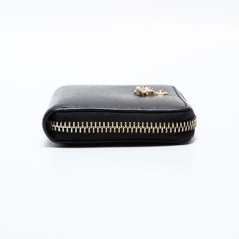 Vivienne Westwood Leather Round Zip Compact Wallet Coin case black WS21756
