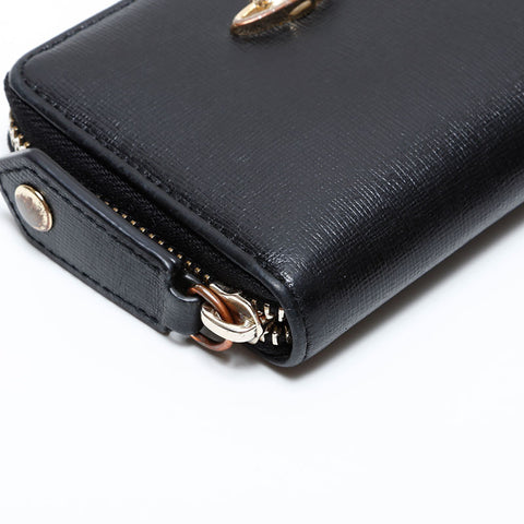 Vivienne Westwood Leather Round Zip Compact Wallet Coin case black WS21756