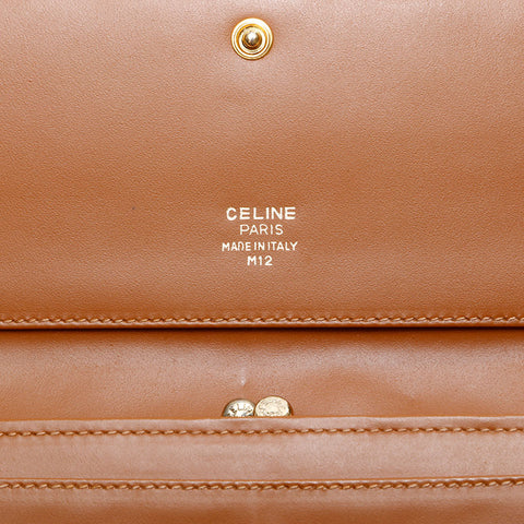 CELINE Macadam PVC Purse Brown WS21757