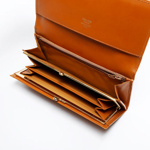 CELINE Macadam PVC Purse Brown WS21757