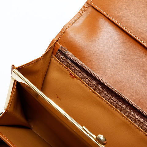 CELINE Macadam PVC Purse Brown WS21757