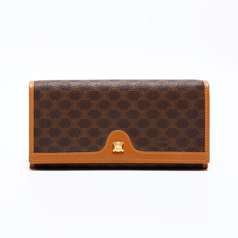 CELINE Macadam PVC Purse Brown WS21757