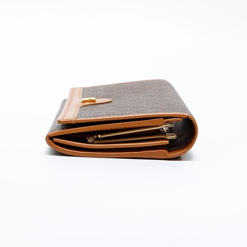 CELINE Macadam PVC Purse Brown WS21757