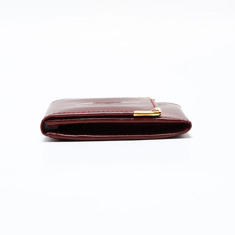 CARTIER Leather Must Do Coin case Red WS21758