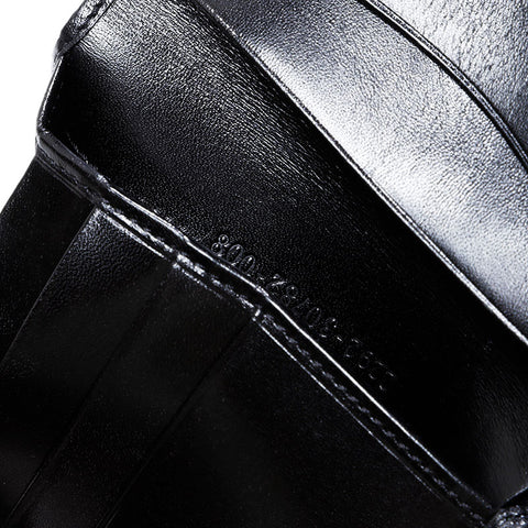 FENDI Leather gauze Bifold Wallet black WS21759