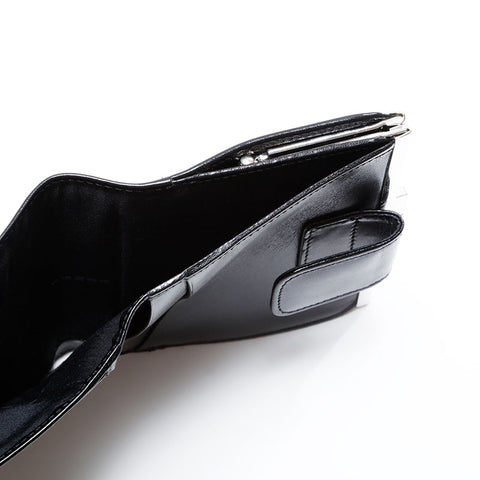 FENDI Leather gauze Bifold Wallet black WS21759