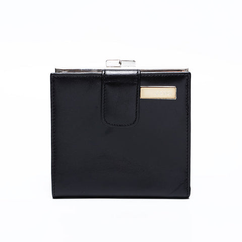 FENDI Leather gauze Bifold Wallet black WS21759