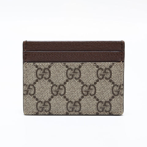 GUCCI GG Supreme Ophidia Card Case Brown WS21760