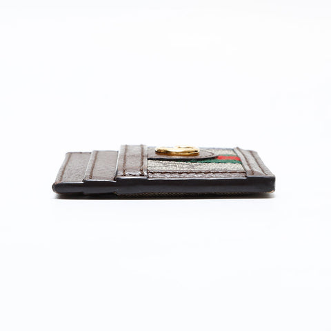 GUCCI GG Supreme Ophidia Card Case Brown WS21760
