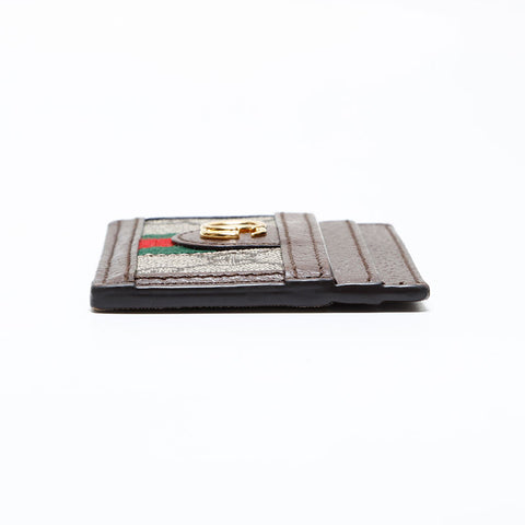 GUCCI GG Supreme Ophidia Card Case Brown WS21760