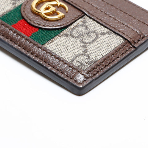 GUCCI GG Supreme Ophidia Card Case Brown WS21760