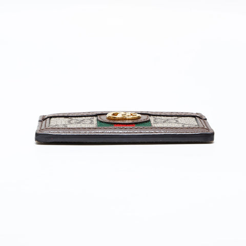 GUCCI GG Supreme Ophidia Card Case Brown WS21760