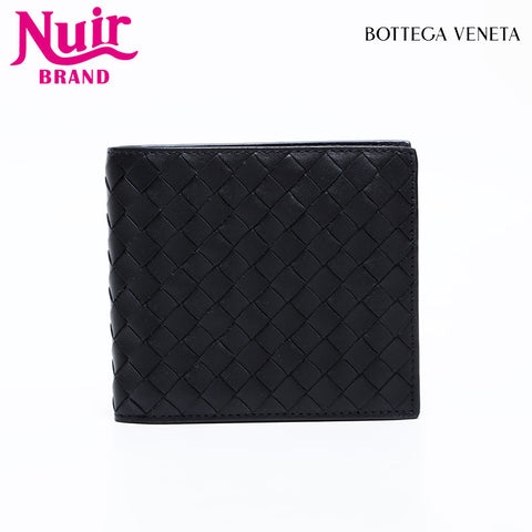 BOTTEGAVENETA INTRECCIATO leather Bifold Wallet black WS21762