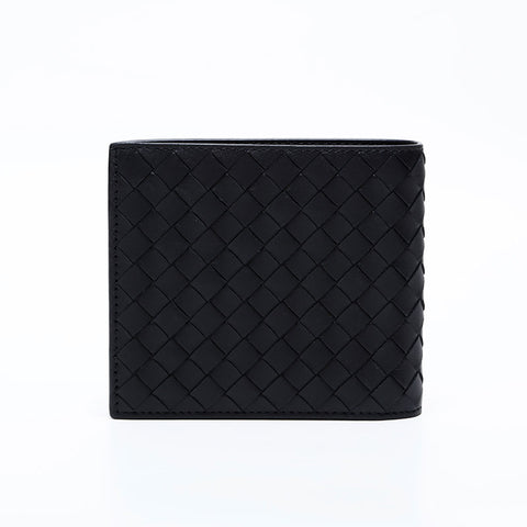 BOTTEGAVENETA INTRECCIATO leather Bifold Wallet black WS21762