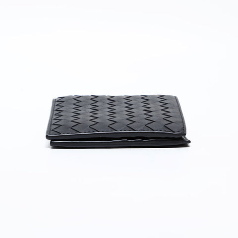 BOTTEGAVENETA INTRECCIATO leather Bifold Wallet black WS21762