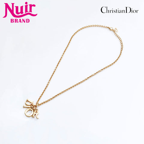 Christian Dior logo Necklace gold WS21767