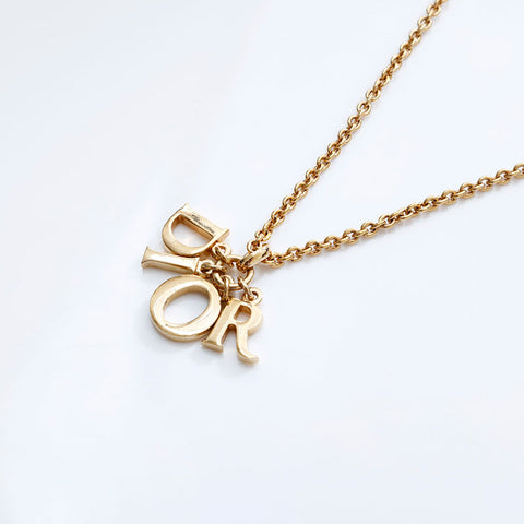 Christian Dior logo Necklace gold WS21767