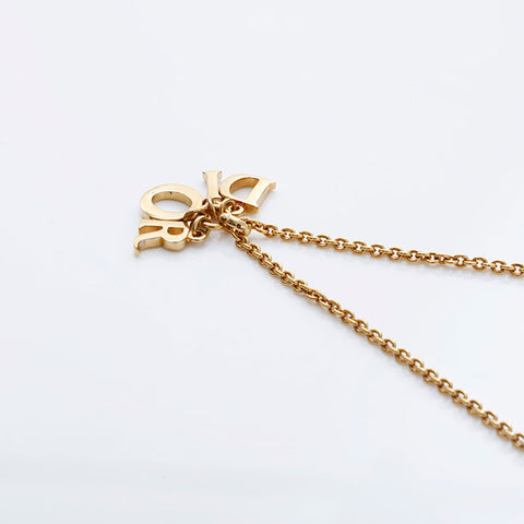 Christian Dior logo Necklace gold WS21767