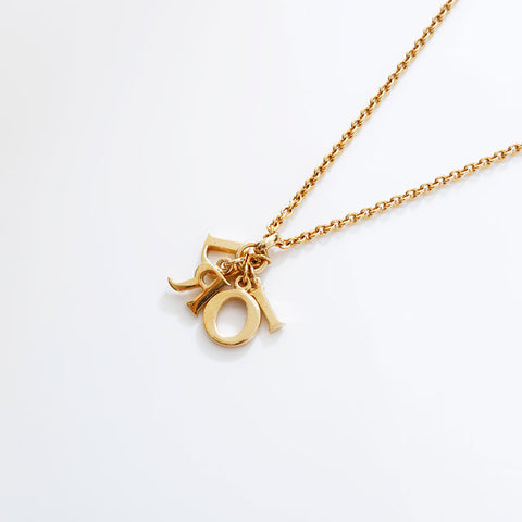 Christian Dior logo Necklace gold WS21767