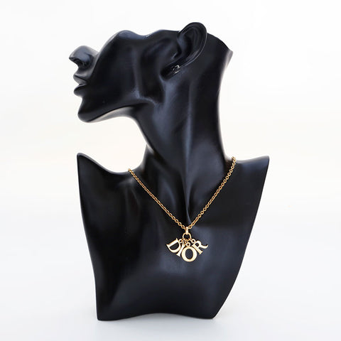 Christian Dior logo Necklace gold WS21767