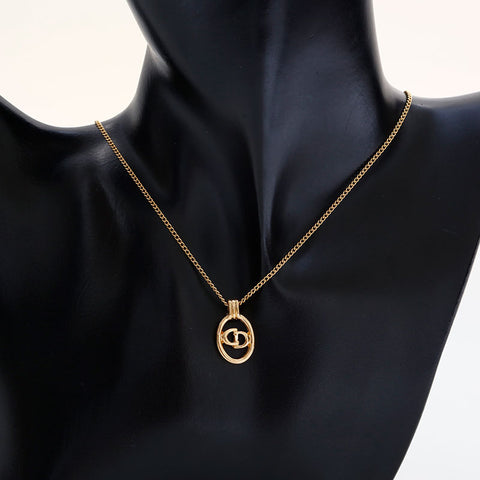 Christian Dior CD logo Necklace gold WS21769