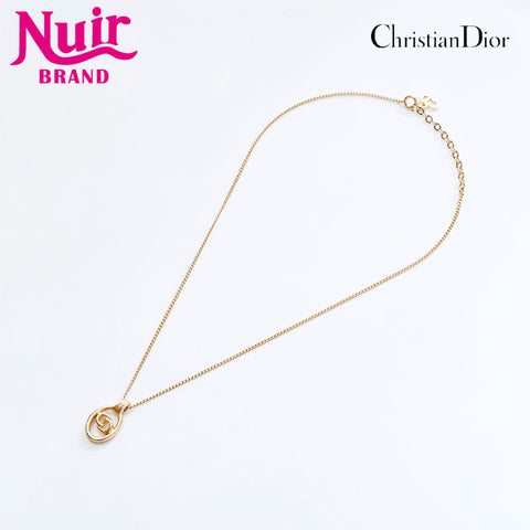 Christian Dior CD logo Necklace gold WS21769