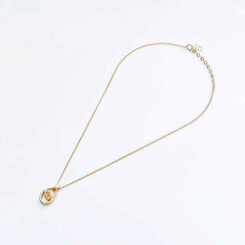 Christian Dior CD logo Necklace gold WS21769